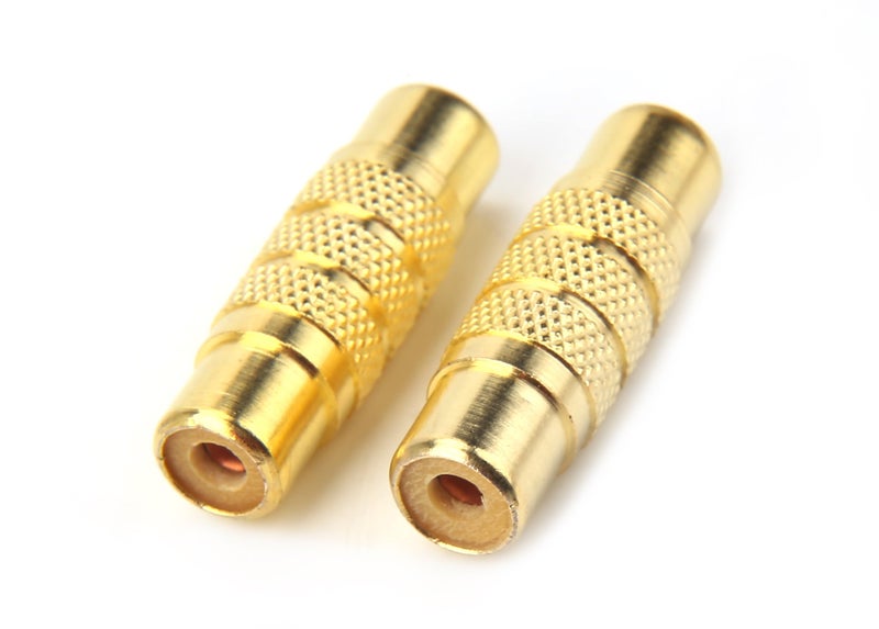 Devinal RCA Coupler, RCA Female to Female Adapter Gold Plated A/V Joiner Gender Changer Video Audio Converter (2 Pack) - Image 1
